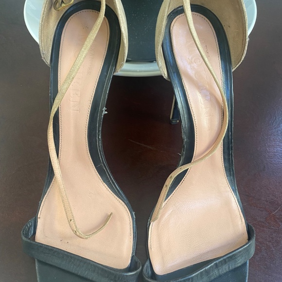 ALEXANDER MCQUEEN LEATHER AND SUEDE SANDALS - BLK & BEIGE - Picture 4 of 12